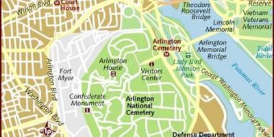Mapa de arlington en washington dc