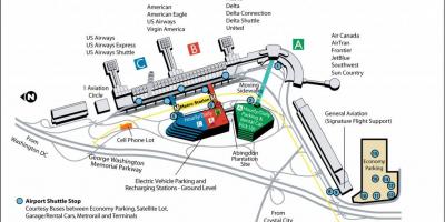 Reagan puerta de embarque del aeropuerto mapa