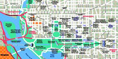 Washington dc atracciones turísticas mapa