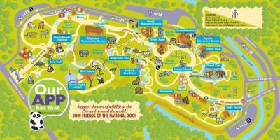 El zoológico nacional de washington dc mapa