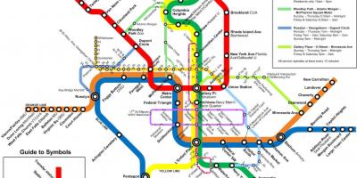 Metro de Washington mapa de autobuses