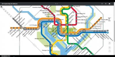 Metro de Dc mapa de viaje