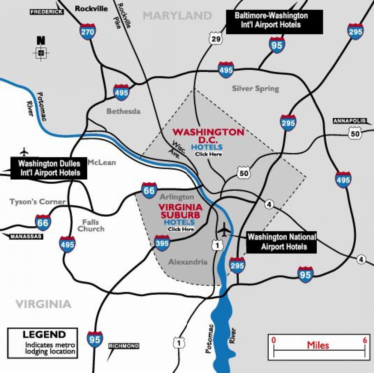 área de washington dc aeropuertos mapa