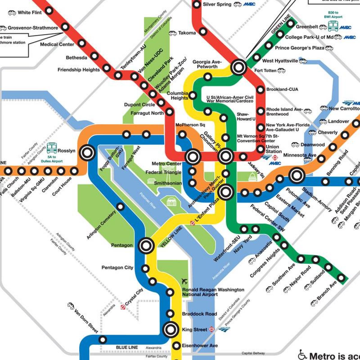 Actual, mapa del metro de dc dc Nuevo mapa del metro (Distrito de