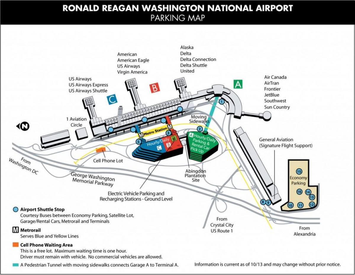 washington dca aeropuerto mapa