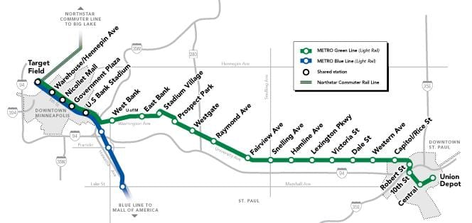 la línea verde del metro de dc mapa