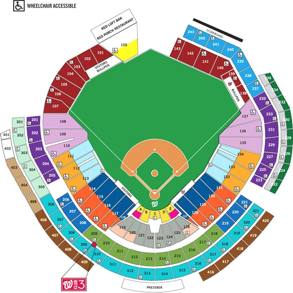 nacionales de washington estadio mapa