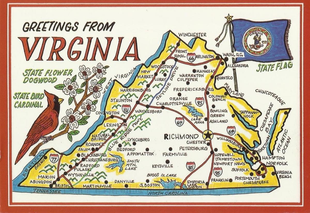 washington dc, virginia mapa