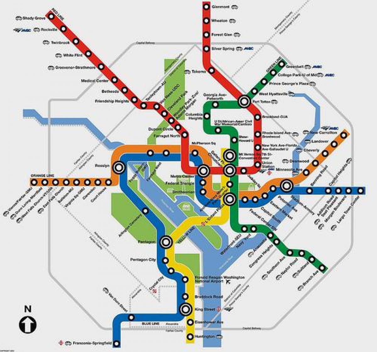 dc mapa del metro planner