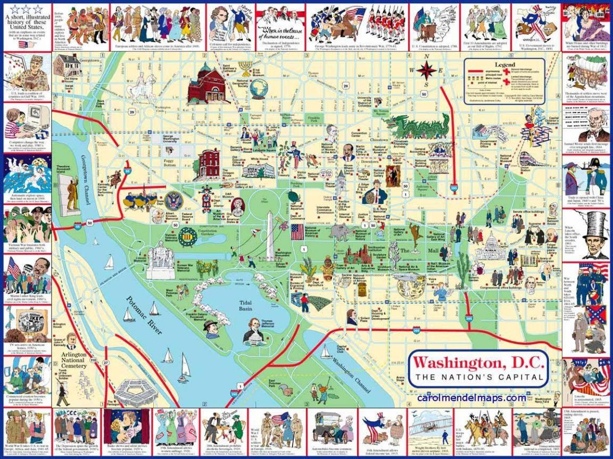 Washington Dc Mapa Wa Dc Mapa Distrito De Columbia Estados Unidos