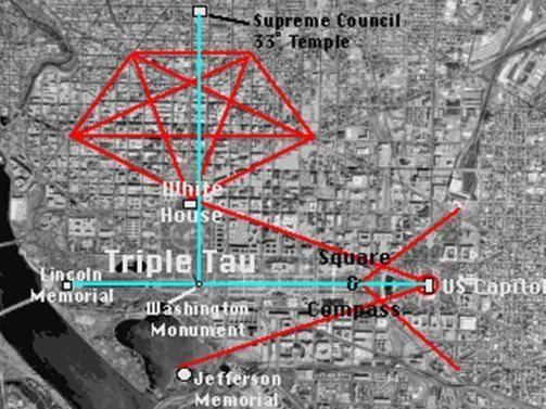 mapa de washington dc masónica