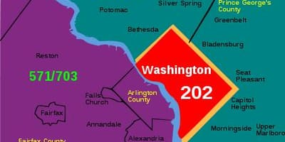 Dc código postal mapa de barrio