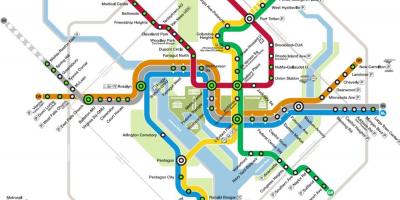 La estación de metro de Washington mapa