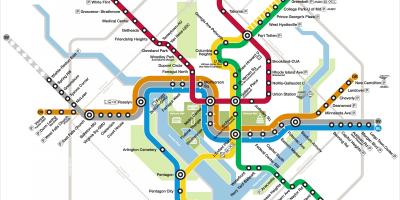 Washington dc mapa del metro silver line