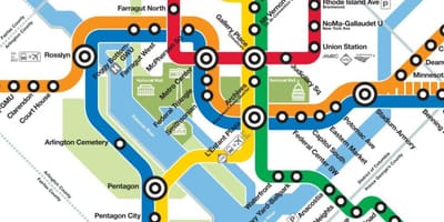 Dc la línea amarilla del mapa
