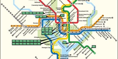 Washington dc tranvía mapa