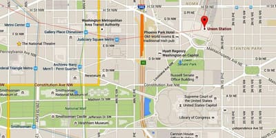 La Union station de washington dc mapa