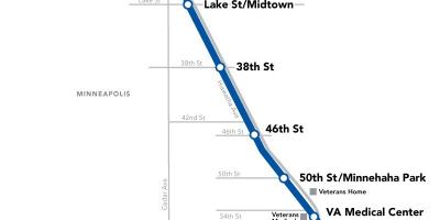 La línea azul del metro de dc mapa