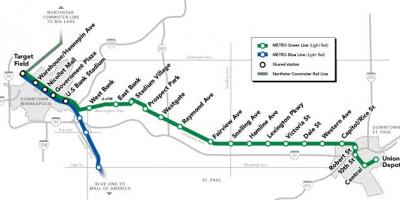 La línea verde del metro de dc mapa