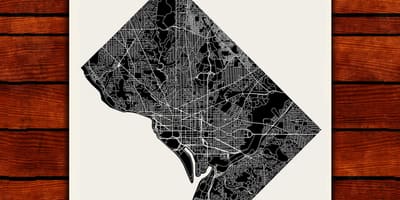 Dc impresión de mapa de