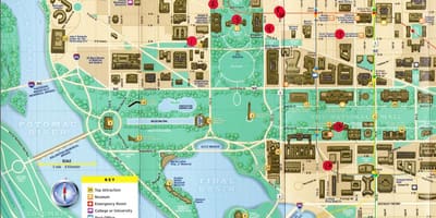 Washington monumentos mapa