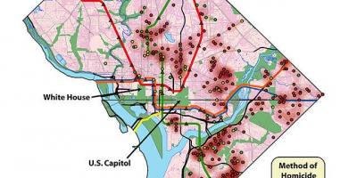 Washington dc malos vecindarios mapa